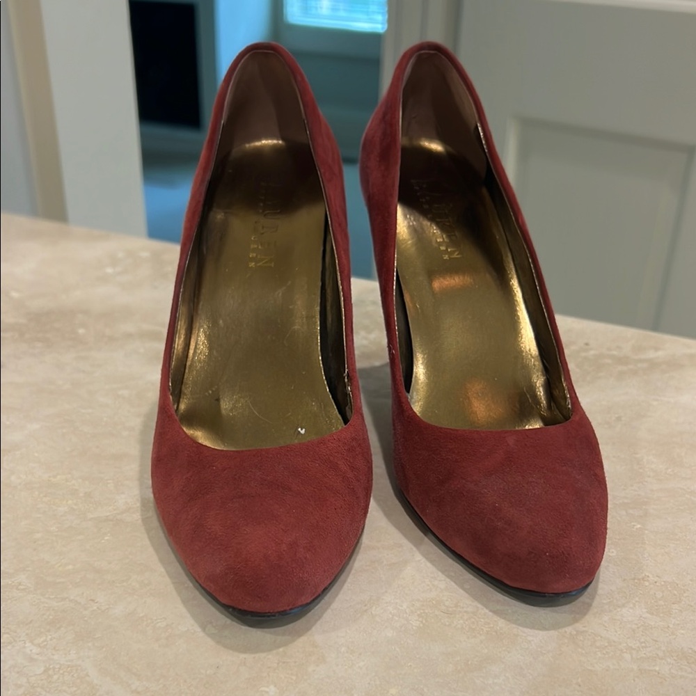 Elegant Red Women's Ralph Lauren shoes